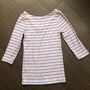 GAP XS mid-length sleeve stripped shirt